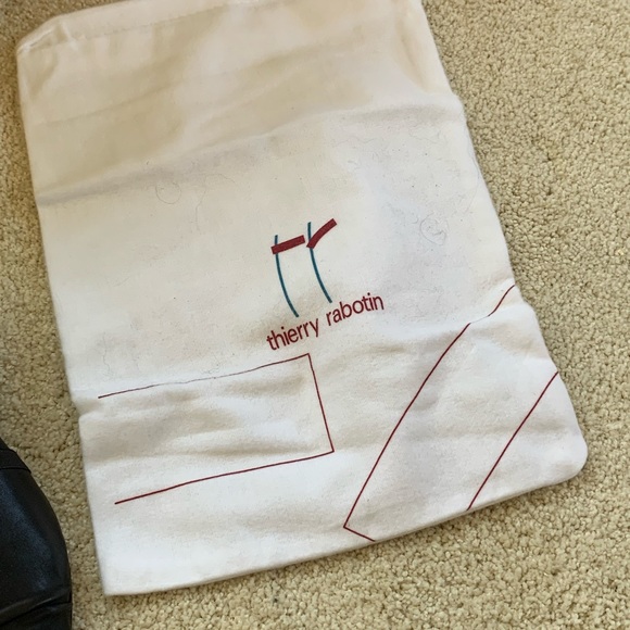 Thierry Rabotin black leather peephole wedges sz 38 - Picture 4 of 4